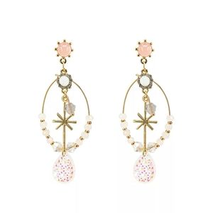 Cute atomic star burst pinup girl earrings